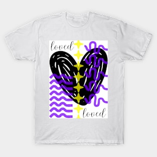 loved with purple lines T-Shirt